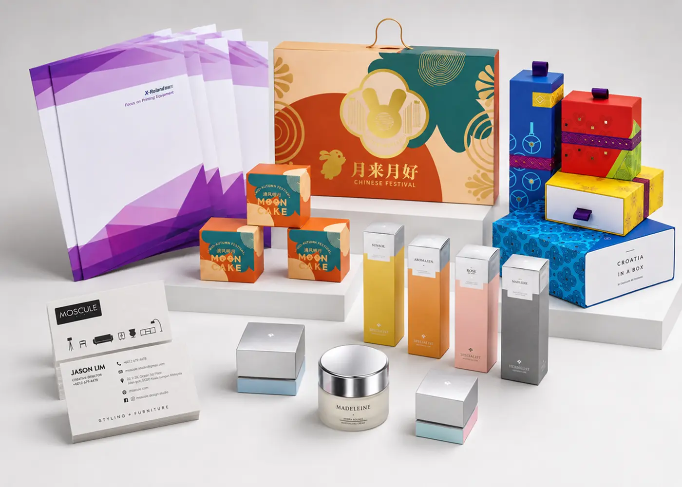 Precision printed packaging boxes, brochures and promotional items